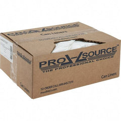 PRO-SOURCE - 2 mil Thick, Heavy-Duty Trash Bags - Linear Low-Density Polyethylene (LLDPE), Flat Pack Dispenser, 38" Wide x 48" High, Clear - Top Tool & Supply