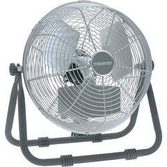 PRO-SOURCE - 12" Blade, 1/12 hp, 1,650, 2,300 & 2,750 CFM, Low Floor Stand Industrial Circulation Fan - Floor Stand, 120 Volts, 1.1 Amps, 3 Speed - Top Tool & Supply