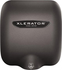 Excel Dryer - 1490 Watt Graphite Finish Electric Hand Dryer - 208/277 Volts, 6.2 Amps, 11-3/4" Wide x 12-11/16" High x 6-11/16" Deep - Top Tool & Supply