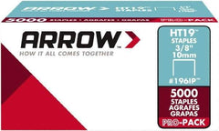 Arrow - 3/8" Wide High Carbon Steel Light-Duty Staples - 3/8" Leg Length - Top Tool & Supply