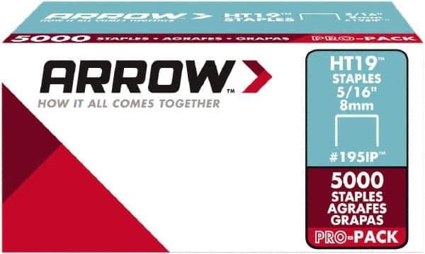 Arrow - 3/8" Wide High Carbon Steel Light-Duty Staples - 5/16" Leg Length - Top Tool & Supply