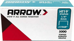 Arrow - 3/8" Wide High Carbon Steel Light-Duty Staples - 1/4" Leg Length - Top Tool & Supply