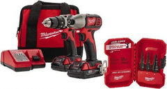 Milwaukee Tool - 18 Volt Cordless Tool Combination Kit - Includes Compact Drill/Driver & Impact Driver, Lithium-Ion Battery Included - Top Tool & Supply