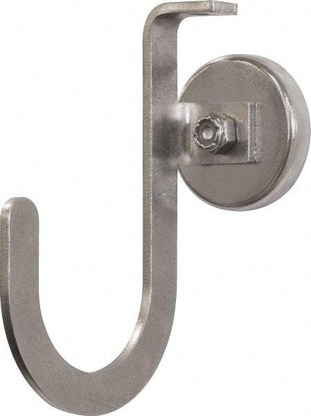 Mag-Mate - 42 Lb Capacity, 3-1/4" Projection, 304 Stainless Steel Magnetic J Hook - 5" OAL - Top Tool & Supply