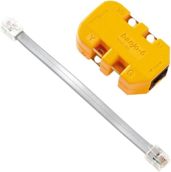 Fluke Networks - Yellow Electrical Test Equipment Modular Adapter - Use with Telephone Test Sets - Top Tool & Supply