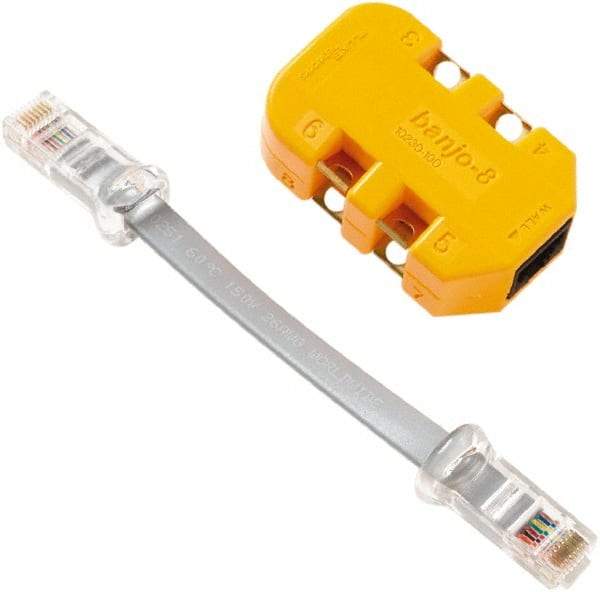 Fluke Networks - Yellow Electrical Test Equipment Modular Adapter - Use with Telephone Test Sets - Top Tool & Supply