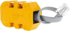 Fluke Networks - Yellow Electrical Test Equipment Modular Adapter - Use with Telephone Test Sets - Top Tool & Supply