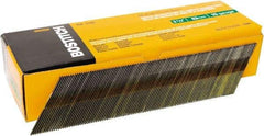 Stanley Bostitch - 15 Gauge 0.07" Shank Diam 2-1/2" Long Finishing Nails for Power Nailers - Steel, Bright Finish, Smooth Shank, Angled Stick Adhesive Collation, Round Head, Chisel Point - Top Tool & Supply