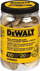 DeWALT - Size 20 Biscuits - 100 Pieces, Tube - Top Tool & Supply