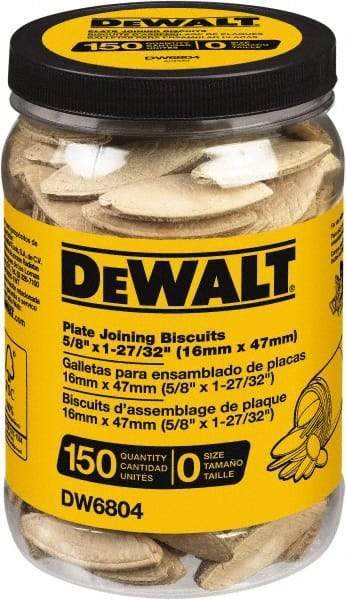 DeWALT - Size 0 Biscuits - 150 Pieces, Tube - Top Tool & Supply