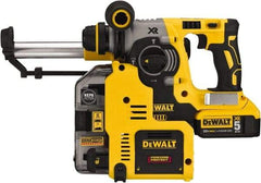 DeWALT - 20 Volt 1" Keyless Chuck Cordless Rotary Hammer - 0 to 4,600 BPM, 0 to 1,100 RPM, Reversible - Top Tool & Supply