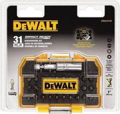 DeWALT - 31 Piece, Impact Ready Accessory Set - 1/4" Drive, Phillips, Slotted, Torx, Hex Point - Top Tool & Supply