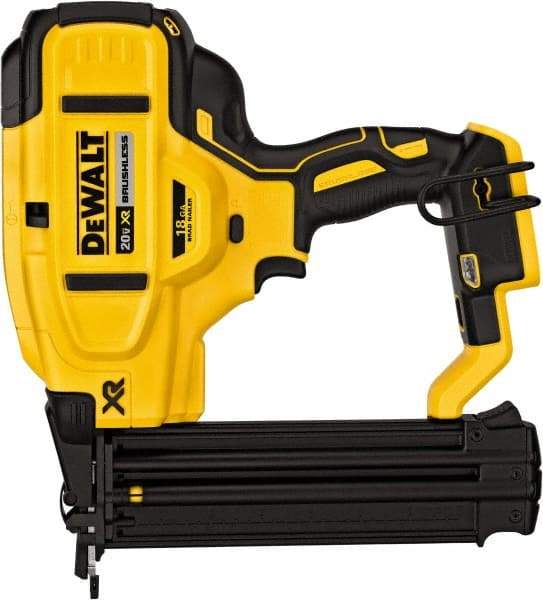 DeWALT - Cordless Brad Nailer - 18 Gauge Nail Diam, 5/8 to 2-1/8" Long Nail, Lithium-Ion Batteries Not Included - Top Tool & Supply