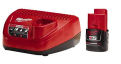 Milwaukee Tool - 12 Volt, 1 Battery Lithium-Ion Power Tool Charger - Battery Included - Top Tool & Supply