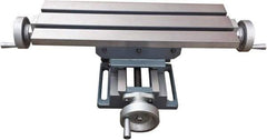 Interstate - 6-1/8" Table Width x 18-5/8" Table Length, 9" Cross Travel x 13" Longitudinal Travel, Slide Machining Table - 5.28" Overall Height, Two 1/2" Longitudinal T Slots - Top Tool & Supply