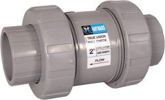 Hayward - 3/4" Pipe, PVC True Union Design Ball Valve - Inline - One Way Flow, Socket x Thread Ends, 235 WOG - Top Tool & Supply