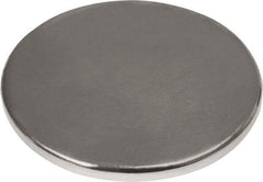 Mag-Mate - 1" Diam x 1/16" High Neodymium Rare Earth Magnet - 16.5 Lb Max Capacity, 180°F Max, Nickel Plated - Top Tool & Supply