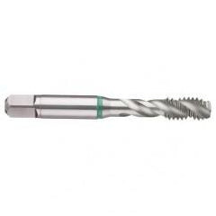 M24x3.0 6H 4-Flute Cobalt Green Ring Semi-Bottoming 40 degree Spiral Flute Tap-Bright - Top Tool & Supply