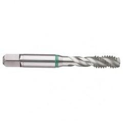 M30x3.5 6H 4-Flute Cobalt Green Ring Semi-Bottoming 40 degree Spiral Flute Tap-Bright - Top Tool & Supply