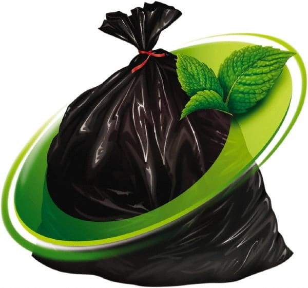 Mint-X - 1.3 mil Thick, Rodent Repellent Trash Bags - Linear Low-Density Polyethylene (LLDPE), Flat Pack Dispenser, 43" Wide x 47" High, Black - Top Tool & Supply