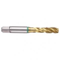 M30x3.5 6H 4-Flute Cobalt Green Ring Semi-Bottoming 40 degree Spiral Flute Tap-TiN - Top Tool & Supply