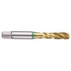 M2x0.40 6H 3-Flute Cobalt Green Ring Semi-Bottoming 40 degree Spiral Flute Tap-TiN - Top Tool & Supply