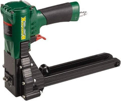 Klinch-Pak - Pneumatic Staple Gun - 1-3/8" Staples, 100 Lb Capacity, Green, Aluminum - Top Tool & Supply