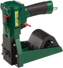 Klinch-Pak - Pneumatic Staple Gun - 1-1/4" Staples, 1000 Lb Capacity, Green, Aluminum - Top Tool & Supply