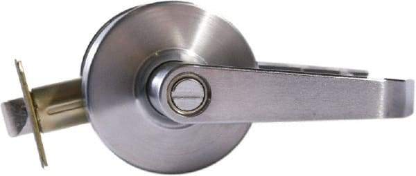 Arrow Lock - Entry Lever Lockset - 2-3/4" Back Set, Steel, Brushed Chrome Finish - Top Tool & Supply