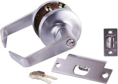 Arrow Lock - Storeroom Lever Lockset - 2-3/4" Back Set, Steel, Brushed Chrome Finish - Top Tool & Supply