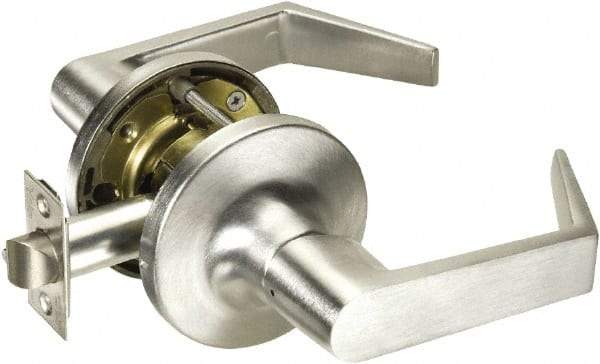 Yale - Privacy Lever Lockset - 2-3/4" Back Set, Steel, Brushed Chrome Finish - Top Tool & Supply