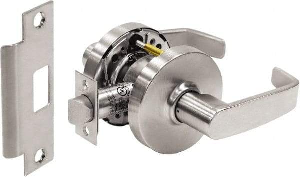 Sargent - Passage Lever Lockset - 2-3/4" Back Set, Steel, Brushed Chrome Finish - Top Tool & Supply