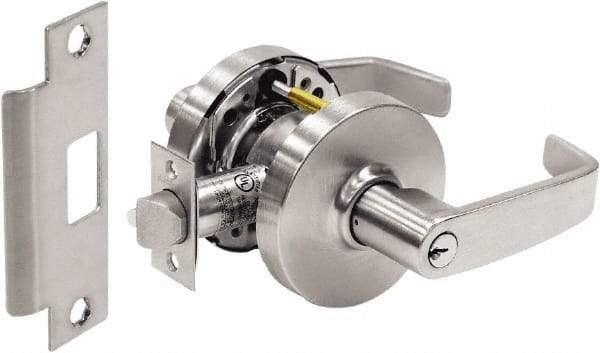 Sargent - Storeroom Lever Lockset - 2-3/4" Back Set, Steel, Brushed Chrome Finish - Top Tool & Supply