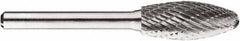 SGS Pro - 1/2" Cut Diam, 1/4" Shank Diam, Tree with Radius Head Double Cut Burr - Carbide, Radius End, 1-1/4" LOC, 1-1/4" OAL - Top Tool & Supply