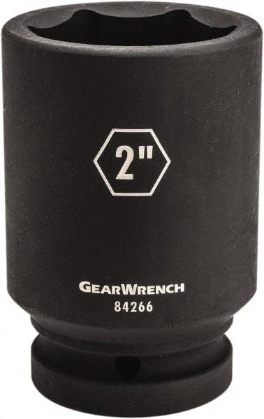 GearWrench - 1" Drive 1-5/8" Deep Impact Socket - 6 Points, 4-1/4" OAL - Top Tool & Supply