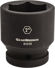 GearWrench - 1" Drive 1-3/16" Standard Impact Socket - 6 Points, 2-15/34" OAL - Top Tool & Supply