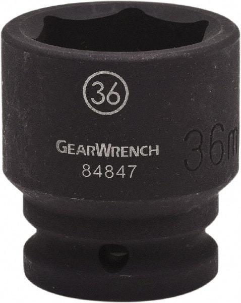 GearWrench - 3/4" Drive 17mm Standard Impact Socket - 6 Points, 2" OAL - Top Tool & Supply