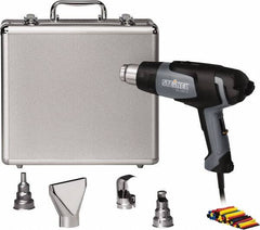 Steinel - 120 to 1,100°F Heat Setting, 4 to 13 CFM Air Flow, Heat Gun Kit - 120 Volts, 13.2 Amps, 1,500 Watts, 6' Cord Length - Top Tool & Supply