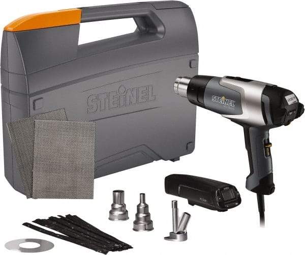 Steinel - 120 to 1,200°F Heat Setting, 4 to 13 CFM Air Flow, Heat Gun Kit - 120 Volts, 13.5 Amps, 1,600 Watts, 6' Cord Length - Top Tool & Supply