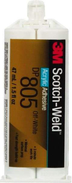 3M - 48.5 mL Cartridge Two Part Acrylic Adhesive - 3 to 4 min Working Time - Top Tool & Supply