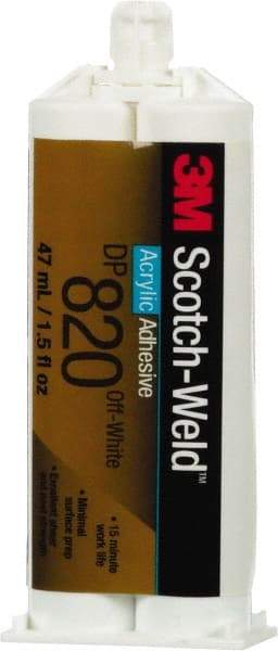 3M - 48.5 mL Cartridge Two Part Acrylic Adhesive - 15 to 20 min Working Time - Top Tool & Supply