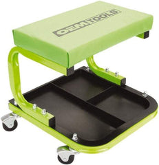 OEM Tools - 330 Lb Capacity, 4 Wheel Creeper Seat with Tray - Steel, 14-1/4" High x 14" Wide - Top Tool & Supply