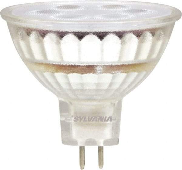 SYLVANIA - 5 Watt LED Flood/Spot 2 Pin Lamp - 3,000°K Color Temp, 350 Lumens, Shatter Resistant, MR16, 10,000 hr Avg Life - Top Tool & Supply