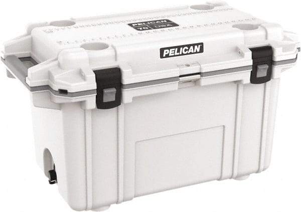 Pelican Products, Inc. - 70 Qt Cooler - Polypropylene, White/Gray - Top Tool & Supply