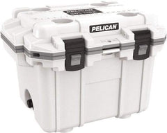 Pelican Products, Inc. - 30 Qt Cooler - Polypropylene, White/Gray - Top Tool & Supply