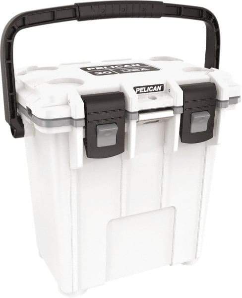 Pelican Products, Inc. - 20 Qt Cooler - Polypropylene, White/Gray - Top Tool & Supply