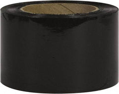 Made in USA - 3" x 1,000' 80 Gauge Black Bunding Stretch Film - Top Tool & Supply