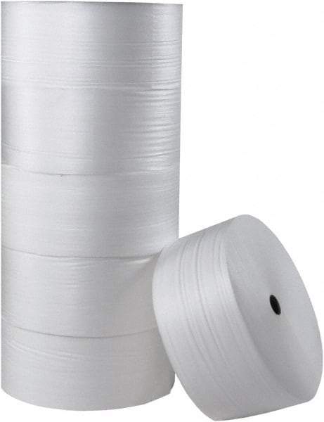 Made in USA - 1,250' Long x 18" Wide x 1/16" Thick, Foam Roll - White - Top Tool & Supply