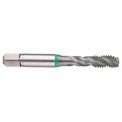 M30x3.5 6H 4-Flute Cobalt Green Ring Semi-Bottoming 40 degree Spiral Flute Tap-TiCN - Top Tool & Supply