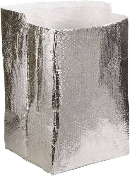 Made in USA - 18" Long x 18" Wide x 18" High x 3/16" Thick Box Liner - Silver, Case - Top Tool & Supply